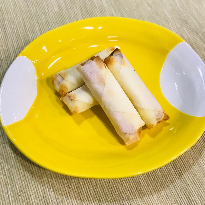 揚げないベーコンチーズ巻き*余った春巻きの皮で!